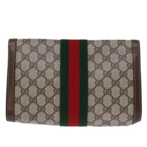 Gucci Vintage Pre-owned Canvas kuvertvskor Beige, Dam