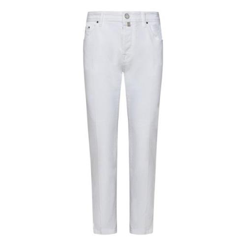 Jacob Cohën Vita Slim Fit Jeans med Logotyp White, Herr