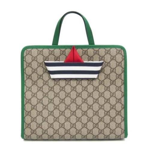 Gucci Vintage Pre-owned Canvas gucci-vskor Beige, Dam