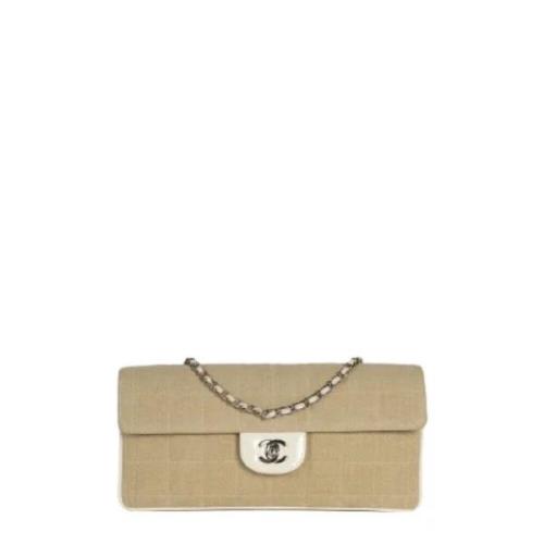 Chanel Vintage Pre-owned Canvas chanel-vskor Beige, Dam