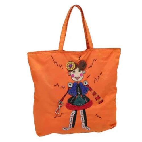 Prada Vintage Pre-owned Nylon totevskor Orange, Dam