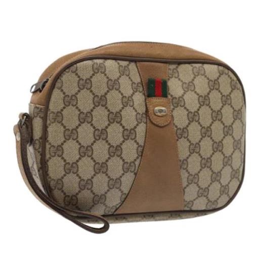 Gucci Vintage Pre-owned Canvas kuvertvskor Beige, Dam