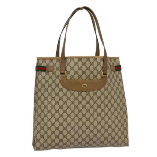 Gucci Vintage Pre-owned Canvas totevskor Beige, Dam