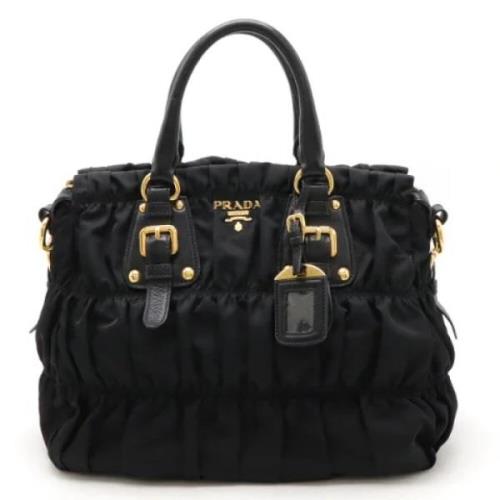 Prada Vintage Pre-owned Laeder totevskor Black, Dam