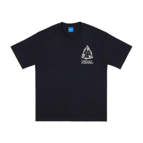 Usual Star Trip T-shirt Svart Bomull Män Black, Herr