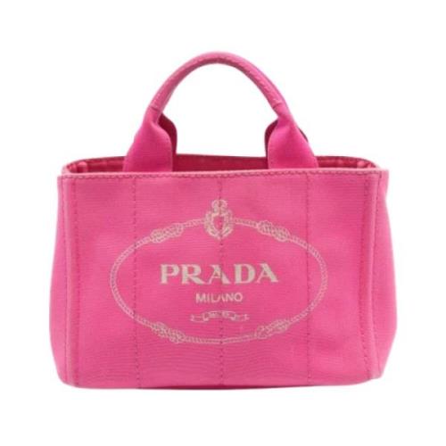 Prada Vintage Pre-owned Canvas prada-vskor Pink, Dam