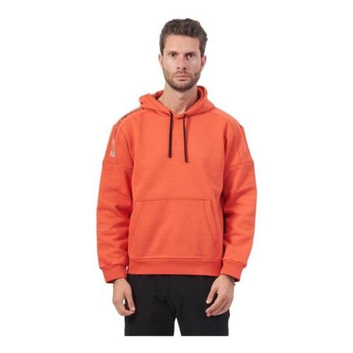 Emporio Armani Orange Hoodie Sweaters med Logo Orange, Herr