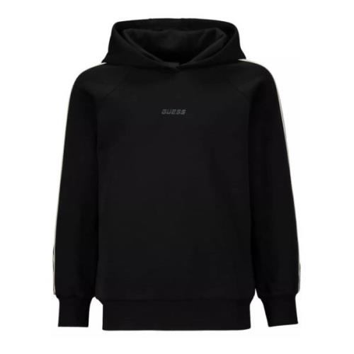 Guess Bomull Svart Hoodie med Logoband Black, Dam