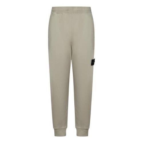 Stone Island Beige Elastiska Byxor med Ribbade Nederdel Beige, Herr