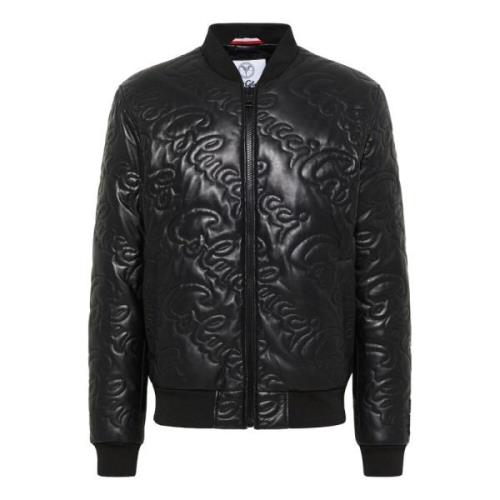 Carlo Colucci Vadderad läderblouson Deco Black, Herr