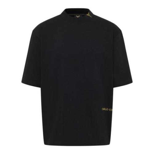 Carlo Colucci Urban Statement T-shirt med guld accenter Black, Herr