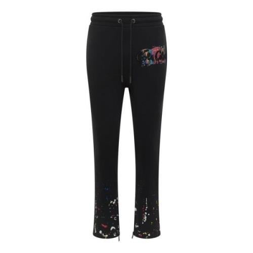 Carlo Colucci Stiliga Sweatpants med Fickor Black, Herr