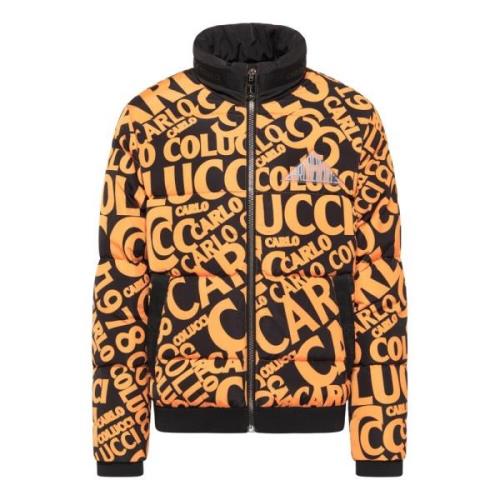 Carlo Colucci Vinterblouson med Logo Prints Corso Orange, Herr