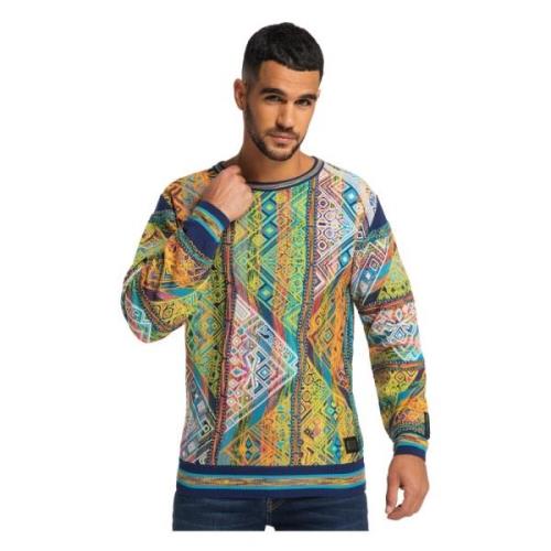 Carlo Colucci Jacquard Pullover Cassini Multicolor, Herr