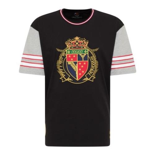 Carlo Colucci Oversize College T-Shirt D`Angelantonio Black, Herr