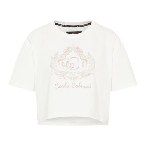 Carlo Colucci Unikt Cropped Oversize T-Shirt White, Dam