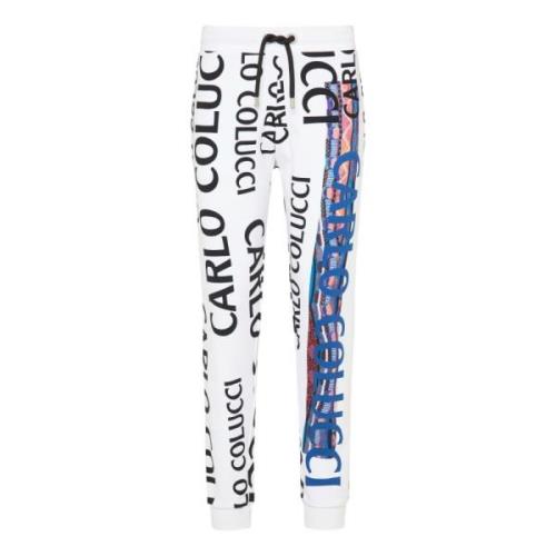 Carlo Colucci Conforto Logo Sweatpants White, Herr