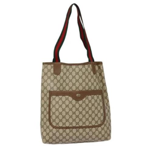 Gucci Vintage Pre-owned Canvas totevskor Beige, Dam