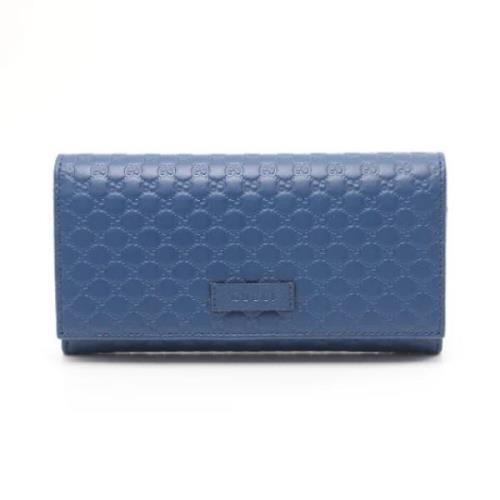 Gucci Vintage Pre-owned Laeder plnbcker Blue, Dam