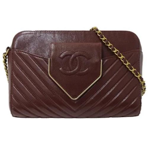 Chanel Vintage Pre-owned Laeder chanel-vskor Red, Dam