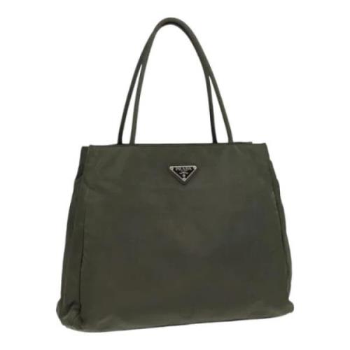 Prada Vintage Pre-owned Nylon totevskor Green, Dam