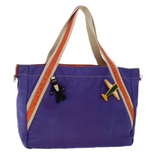 Prada Vintage Pre-owned Tyg prada-vskor Purple, Dam