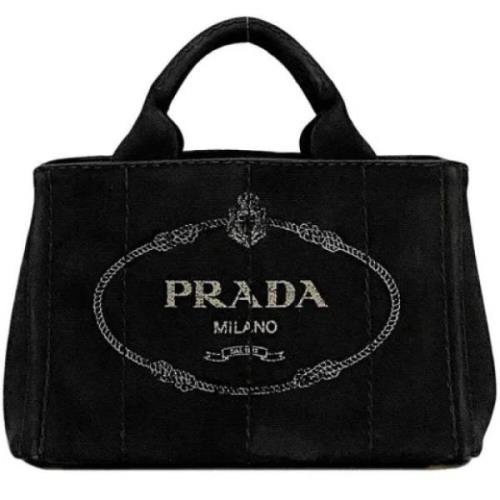 Prada Vintage Pre-owned Canvas prada-vskor Black, Dam