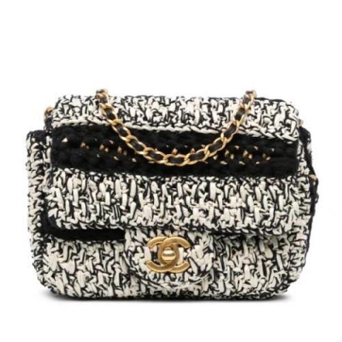 Chanel Vintage Pre-owned Raffia axelremsvskor Black, Dam