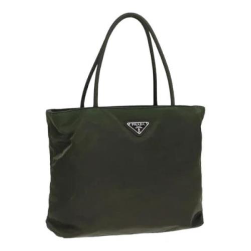 Prada Vintage Pre-owned Nylon prada-vskor Green, Dam