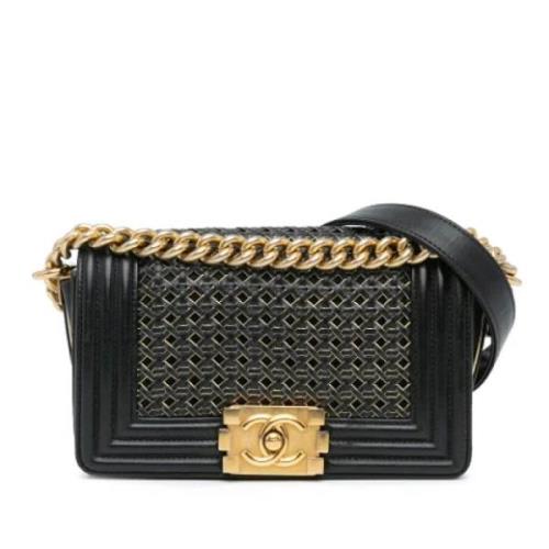 Chanel Vintage Pre-owned Laeder crossbodyvskor Black, Dam