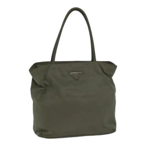 Prada Vintage Pre-owned Nylon totevskor Green, Dam