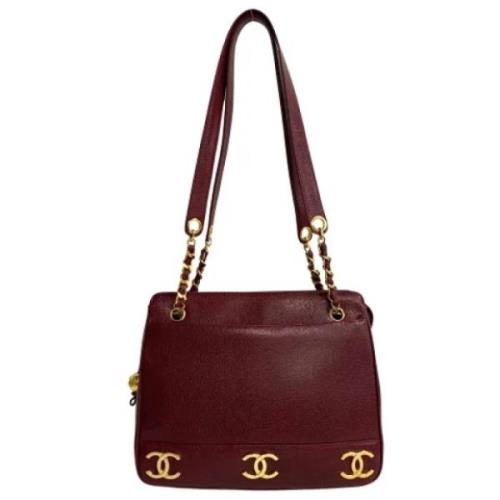 Chanel Vintage Pre-owned Laeder chanel-vskor Red, Dam