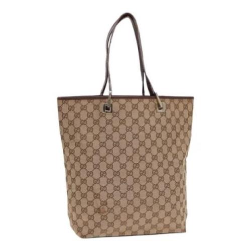 Gucci Vintage Pre-owned Canvas totevskor Beige, Dam