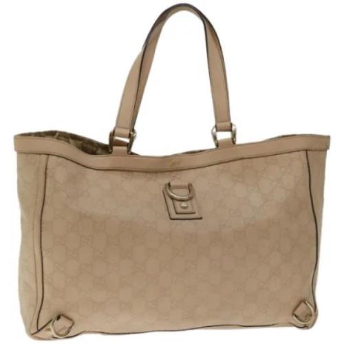 Gucci Vintage Pre-owned Canvas gucci-vskor Beige, Dam