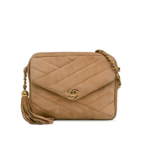 Chanel Vintage Pre-owned Mocka crossbodyvskor Brown, Dam