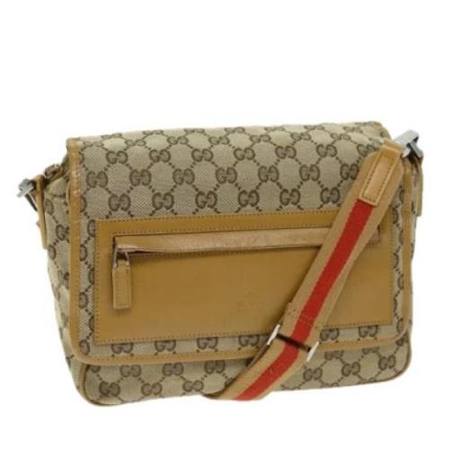 Gucci Vintage Pre-owned Canvas gucci-vskor Brown, Dam