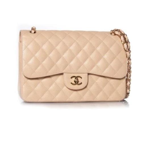 Chanel Vintage Pre-owned Laeder chanel-vskor Beige, Dam