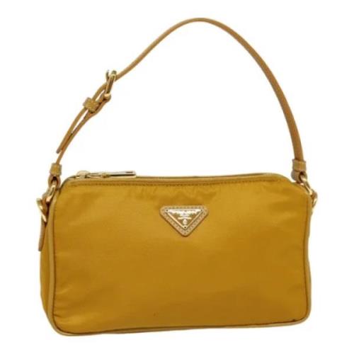 Prada Vintage Pre-owned Nylon prada-vskor Yellow, Dam