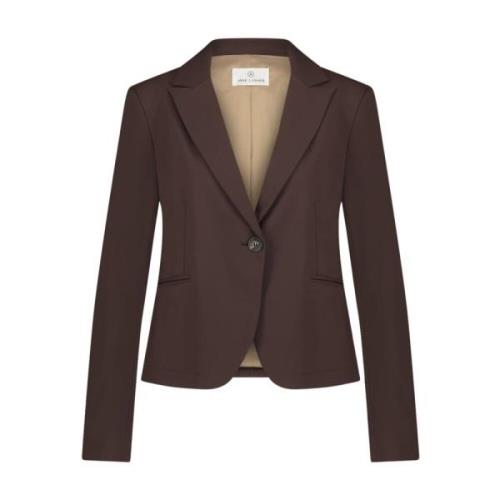 Jane Lushka Elvira Blazer Technical Jersey Brown, Dam