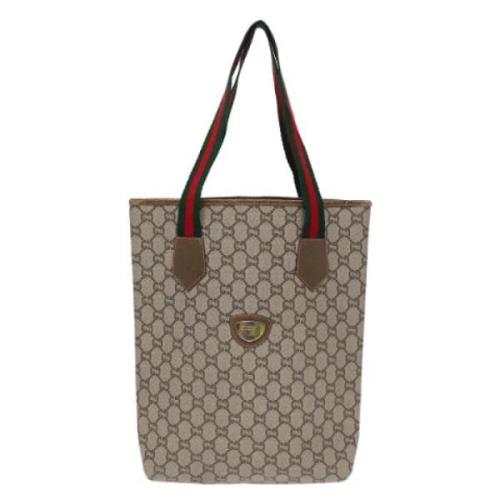 Gucci Vintage Pre-owned Canvas totevskor Beige, Dam