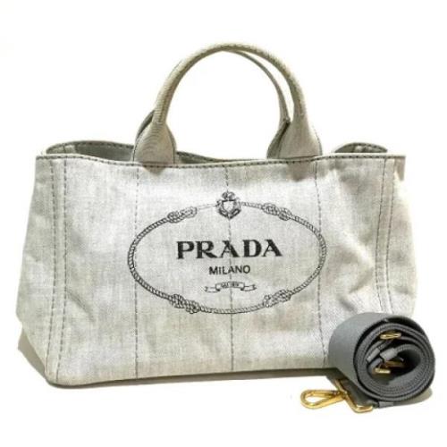 Prada Vintage Pre-owned Canvas prada-vskor White, Dam