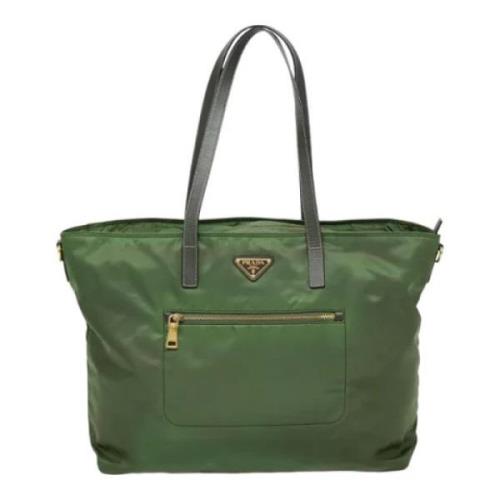 Prada Vintage Pre-owned Nylon prada-vskor Green, Dam