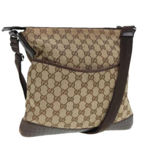 Gucci Vintage Pre-owned Canvas gucci-vskor Beige, Dam