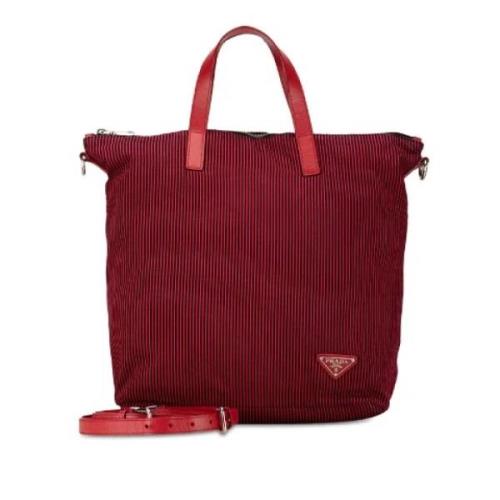 Prada Vintage Pre-owned Bomull handvskor Red, Dam