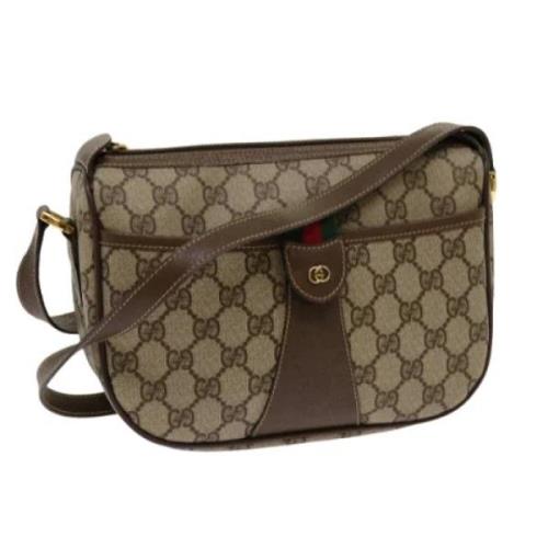 Gucci Vintage Pre-owned Canvas gucci-vskor Beige, Dam