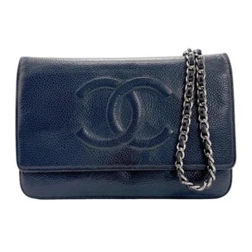 Chanel Vintage Pre-owned Laeder chanel-vskor Blue, Dam