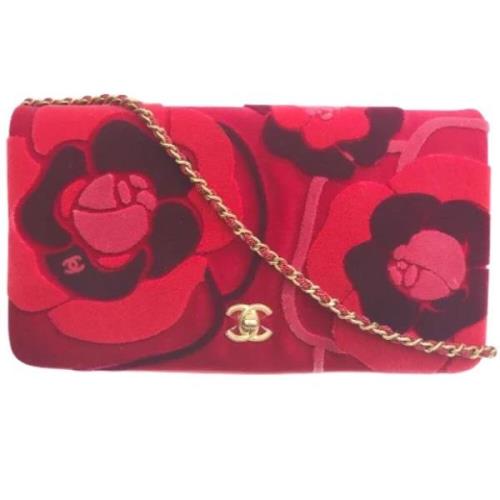 Chanel Vintage Pre-owned Canvas chanel-vskor Red, Dam