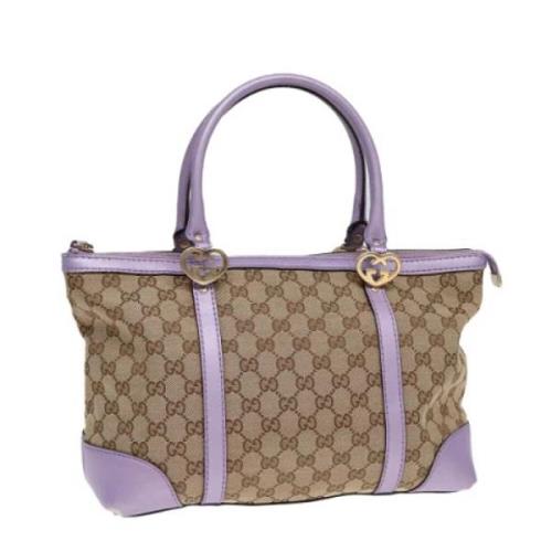 Gucci Vintage Pre-owned Canvas totevskor Beige, Dam