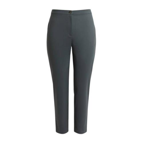 Marina Rinaldi Tidlösa Slim-Fit Byxor i Stretchmaterial Green, Dam