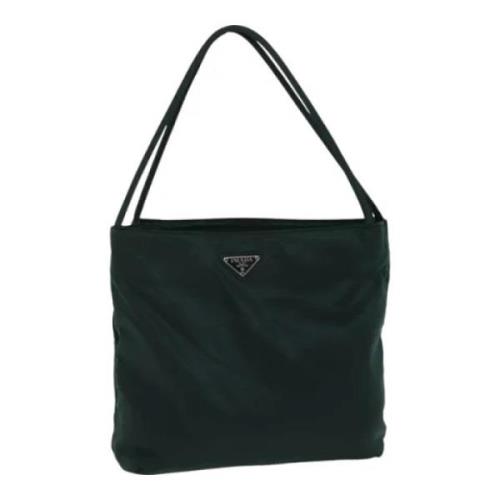 Prada Vintage Pre-owned Tyg totevskor Green, Dam